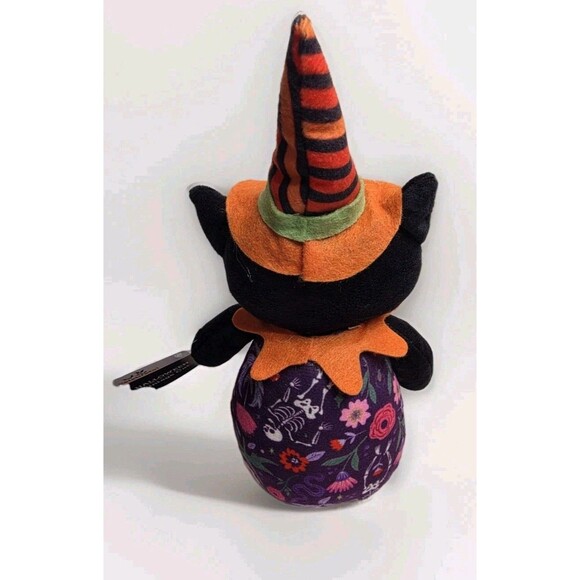 Halloween Plush Vintage Style Grinning Sitting Cat 18" Tabletop Decor - Picture 6 of 6